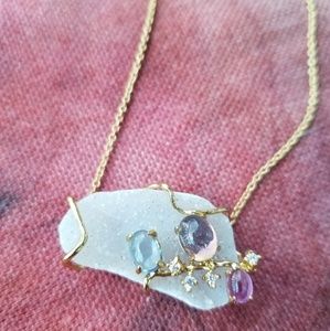 Anthropologie Druzy Pendant Necklace